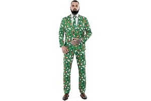 U LOOK UGLY TODAY Smoking Mężczyźni Christmas Suit Party Mens Funny Novelty Xmas Jacket Costume