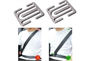 ZOUWEL 2 Stück Metall Auto Sicherheitsgurt Clip,sicherheitsgurt verlängerung clip Gurtschnalle Clip gurtverlängerung flugzeug Clip Sicherheitsgurt Einstell Clip Sicherheitsgurtversteller (grau)