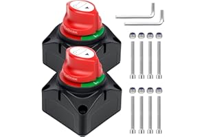Batterietrennschalter 12v - ENDARK Batterie Trennschalter 24v - Hauptschalter 12 volt - Batterieschalter 48v 275a - Autobatterie Kill Switch für Auto Kfz Motorrad Boot （2 Packungen)
