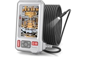 Telecamera per ispezione endoscopio Industriale, Sanyipace Endoscopio Industriale con Schermo LCD da 4,3, 1080P HD Endoscopio con 8 LED, Telecamera Sonda Endoscopica Impermeabile IP67 Cavo da 5M