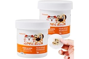 kulloomii Almohadillas de Limpieza de Ojos Naturales para Perros 300 Unidades