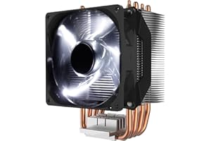 Cooler Master Hyper H411R Chłodnica CPU - Niskoprofilowy System, Technologia Direct Contact, 4 Miedziane Ciepłowody, Kompaktowy Radiator z Wentylatorem PWM 92mm, Dioda LED, Zgodność z AMD i Intel
