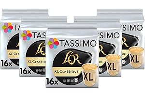 Tassimo L'OR XL Classique Coffee Pods x16 (Pack of 5, Total 80 Drinks)
