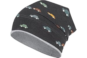Smarilla Jungen Mütze Übergangsmütze Beanie Fahrzeuge Frühling Herbst Baumwolle