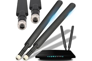 Retoo 2 pezzi Antenna esterna per 4G LTE WiFi per Huawei (B593 B890 B315 B310 B880 B525) 8 dBi amplificatore di segnale SMA, compatibile con ASUS TP-link, scheda di rete PCIE amplificatore internet
