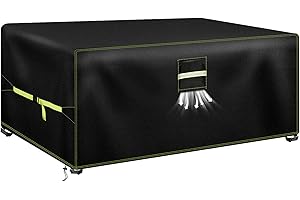 VDISRR Funda Mesa Exterior Impermeable, 600D Oxford Funda para Muebles de Jardín 300x200x90cm, Funda Protectora para Sofa con Salidas de Aire Cubierta de Muebles de Patio Anti Viento, Anti UV