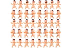Mini plastbebisar, 100 stycken små babyfigurer ängel amor docka för baby shower iskub spel och festdekorationer 2,5 cm (1 tum