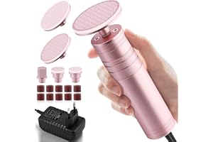 Kredioo Hornhautentferner Elektrisch Stark Hornhaut Entfernen Fuß mit 4 Nano Glas & 1 Mandrel Zur Fuß- und Handpflege Foot Callus Remover (Rosa gold)