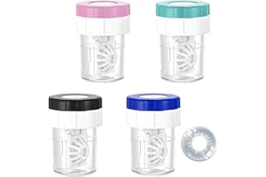 ZXNJA 4 Stück Kontaktlinsenbehälter Kontaktlinsendose Kontaktlinsenbehälter Mit Katalysator Linsenbehälter Kontaktlinsen Aufbewahrung Und Reinigungsmaschine Kontaktlinsen Behälter Für Täglichen