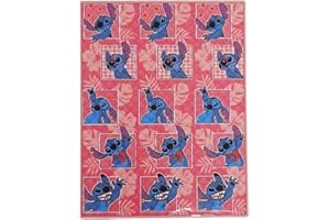 il dolce stile della tua casa Colcha Colcha acolchada Primavera Verano Cama Individual Rosa con Estampado Dormitorio Niña (150x250 cm, Lila y Stitch)