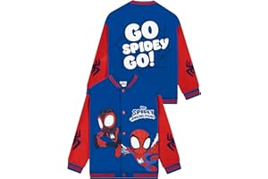 Marvel Spidey And His Amazing Friends Boys Bomber Jacket, Spiderman Boys Jacket, Spidey Baseball Jackets, Ages 2 To 10 Years