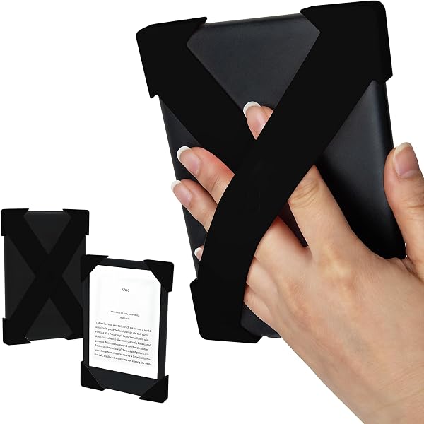 Strapsicle Hand Strap for Kindles & Kobos – Fits Paperwhite Gen 11/12 (6.8”/7”), Signature Edition – Colorsoft – 2 Pack – Large – Black - 1