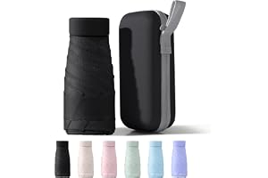PHIEZC Ultralätt mini fickparaply, hopfällbart reseparaply, reseparaply, UPF50+ regn- och solskydd, bärbart och bekvämt