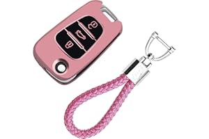 KASER Funda Carcasa Llave Coche Silicona TPU Compatible para Kia Hyundai Sportage Rio Ceed Picanto Optima iX35 i30 Tucson Llaveros Cover Protección Mando a Distancia (Rosa)