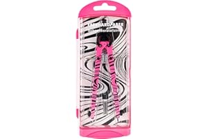 Eberhard Faber 571701 - Bussola a regolazione rapida rosa neon, set di bussole con ricambi e puntali per bussole