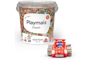 Playmais Classic 600 Teile | Bastelset | natürliches Spielzeug | inkl. Schwämmchen & Bastelmesser | vegan, verantwortungsvoll & sicher für Kinder & Umwelt | ab 3 Jahren| Weihnachts-Geschenk