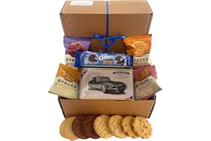 AST GIFTS Tea Gift Set Hamper with Border Biscuits & reusable Tin English Teabags An Ideal Afternoon Tea gift basket for Father's Day 4 twin Biscuit Packs and Pack of 6 Oreos