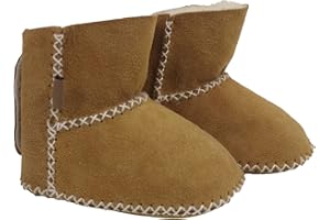 Reissner Lammfelle Engel Baby Booties Modell Paris aus Lammfell mit Klett Fersenverschluss