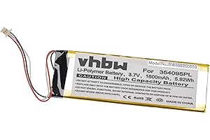 vhbw Akku kompatibel mit Becker BE B40, Active 6 LMU Plus, Active 6, Active 6 LMU GPS Navigation Navi (1600 mAh, 3,7 V, Li-Polymer)