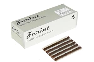 NOBRAND ZERINT TS-410F Tyre Repair Strings 100pcs, Tyre String Plugs Self Vulcanizing Tyre Repair Strips 100 x 6 mm Brown Tire Strips for Car, Bike, UTV, ATV