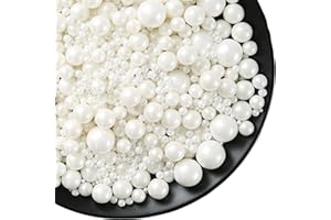 TMADE Perles comestibles de 120g en sucre blanc Streusel pour desserts perlé Décoration de gâteaux Décorations pour biscuits Cupcakes sucrés pour mariages et décoration de gâteaux au quotidien