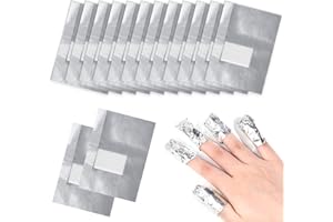 Qufiiry 100 Pcs Papillotes en Aluminium, Tampons Dissolvants pour Vernis à Ongles en Aluminium, Feuille d'aluminium Dissolvant, Papillotes Vernis Semi Permanent, pour Retirer À Ongles Le Gel Ongle