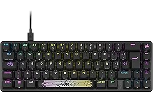 Corsair K65 Pro Mini RGB 65% Optical-Mechanical Wired Gaming Keyboard - Interruptores OPX - Teclados PBT Double-Shot - Compatible con iCUE - QWERTY ES - Negro
