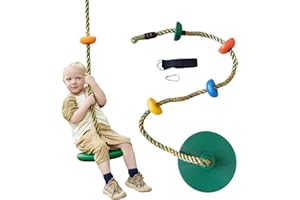 JUNGLE WELL Climbing Rope Swing, Disc Swing Seat
