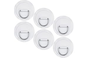 Omoojee Stainless Steel D-Ring Patch Kit, PVC Paddle Board D-Rings for Kayak, Inflatable Boat, Caneo, SUP, No Glue Included, Water-Proof