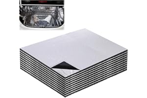 WPPQWP 5mm Tapis Insonorisant pour Voiture, 10pcs 40x25cm isolation phonique voiture, Auto Adhésif Isolant Voiture pour Moteur Toit Portes (5mm)