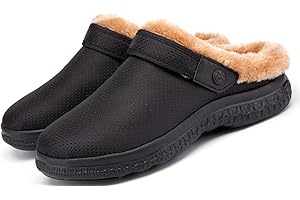 EAGSOUNI Damskie kapcie męskie, zimowe, ciepłe pluszowe, wodoodporne, kapcie, domowe, chodaki, do wnętrz, na zewnątrz, antypoślizgowe, wygodne buty