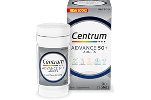 Centrum Advance 50+ Tablets Multivitamin & Mineral Supplements, with 24 essential nutrients, including vitamin D, C, Zinc, 100 ct