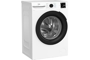 Beko BM3WFU3741X freistehende Waschmaschine, Waschvollautomat, 7 kg, EnergySpin, Schleuderwahl 1400 U/min, Dampffunktion, Hygiene+ allergikergeeignet, Coldwash Wasser-& Zeitersparnis, Weiß