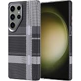 حافظة متوافقة مع Kilifplus Samsung Galaxy S25 Ultra Carbon Fiber Look Next Cover مع ميزة الشحن Magsafe [متوافقة تمامًا، K