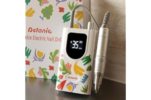 Delanie nagelfil elektrisk 35000 RPM Professionell bärbar uppladdningsbar maniky rpedikyr med borrbitar Salong eller hemmabruk Kvinna