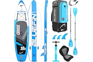 BLUEFIN SUP Bluefin Cruise Premium Stand Up Paddle Set | Aufblasbares Paddleboard für Erwachsene | SUP Paket mit Rucksack, Fiberglas-Paddel und Pumpe | 5 Jahre Garantie