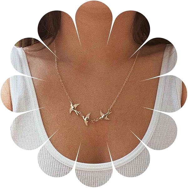 Collier Vintage Oiseau Colombe En Métal émaillé Irisé – Très Bon état !