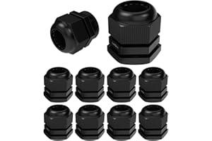 Lumonic 10x prensaestopas M32 PG29 IP67 métrico d16-21mm I entrada de cable estanco en negro I prensaestopas, entrada de conducto M32 PG29
