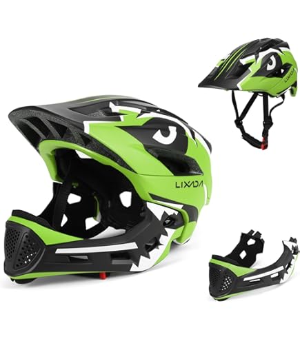 EULANT Kinderfietshelmen, skatehelm voor jongens en meisjes, integraalhelm met kinbescherming voor fiets, scooter, rolschaatsen, motorfiets