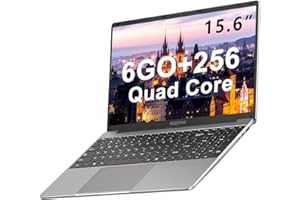 WOZIFAN Ordinateur PC Portable 15.6 Pouces Win11 256Go SSD Quatre Coeurs Celeron J4105 Expansible 1to Stockage 2.4G+5G WiFi 1080p HDMI Bluetooth Souris sans Fil & Azerty Membrane du Clavier-Gray
