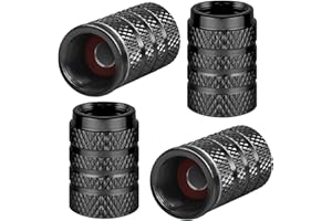 ‎INSPUTOL 4 Stück Aluminium-Reifenventilkappen, Metall-Autoreifen-Staubkappen, universelle Reifenventilkappen mit Dichtung für Motorrad, LKW, Fahrrad