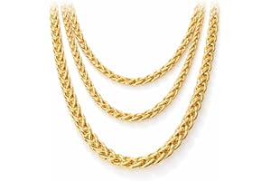 FASCHINFEVER Goldkette ca 50 cm - Panzerkette gold - als Accessoire für Fasching & Karneval - 80er & 90er Jahre Motto - wie Vokuhila & Gangster