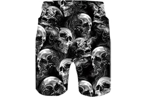 ALISISTER Bañadores de Natación Hombre 3D Impresión Pantalones Cortos Quick Dry Verano Swim Shorts con Forro de Malla S-XXL