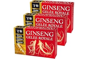 NUTRI EXPERT - Ginseng Gelée Royale - Favorise tonus physique et intellectuel - Soutient la résistance et la vigueur - Combat la fatigue - Actifs d'Origine Naturelle - Vegan - Lot de 3 produits
