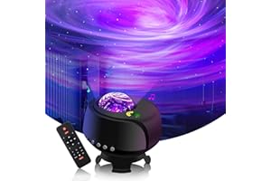 The Largest Coverage Area Galaxy Lights Projector 2.0, FLITI Star Projector, with Changing Nebula and Galaxy Shapes Galaxy Night Light