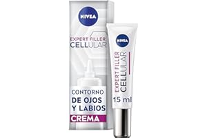 NIVEA Cellular Expert Filler - Contorno de Ojos y Labios - Antiarrugas - Efecto Rellenador 24h - Con Ácido Hialurónico y Ácido Fólico - Crema Antiedad - Extra Firmeza - Todo Tipo de Pieles - 15 ml