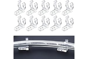 Trade-Shop Lot de 50 clips de fixation pour tuyau LED 10 mm de diamètre avec trous 2,9 mm