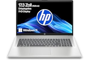 ‎HP HP Laptop mit 17,3" FHD Display, Intel Core i5-120U, 16 GB DDR4 RAM, 512 GB SSD, Intel Iris Grafik, Windows 11, QWERTZ, Silber inkl. 25 GB Dropbox-Speicher für 12 Monate