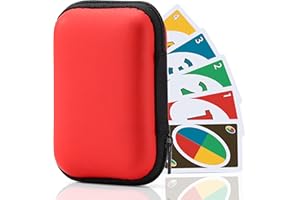 mwellewm Playing Cards Case for UNO, Card Game Case, Practical Playing Card Game Box Holder Storage Box (Red)