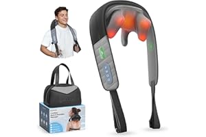 COMFIER Shiatsu urządzenie do masażu karku z ciepłem, bezprzewodowe urządzenie do masażu głębokiego ugniatania 4D, łagodzące kark, ramiona i plecy, prezent dla mężczyzn i kobiet